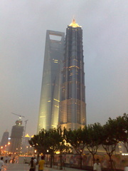 Torres Jin Mao y Centro Financiero de Shanghai