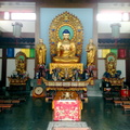 Dentro de las salas en templo en Qibao