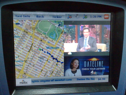 Taxi TV Screen