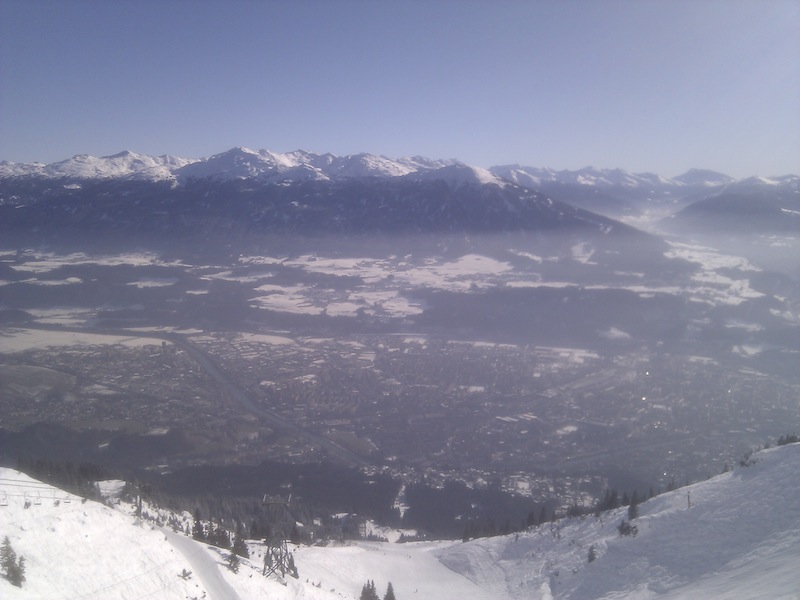 View of Innsbruck from 1st cable car station